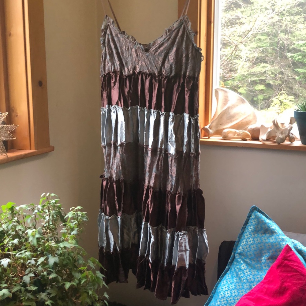 Guess satin boho dress L